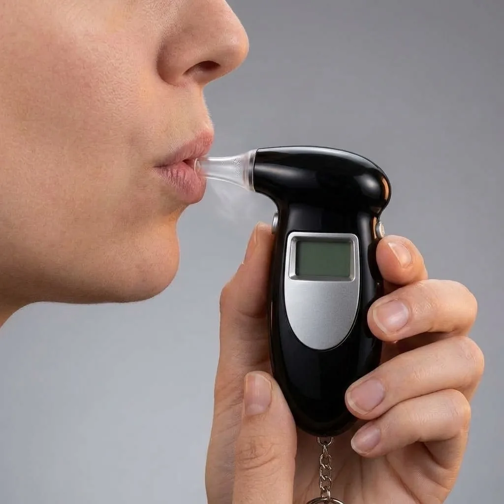 Continuous 3 to 5 second breath exhalation into SoberBreath mouthpiece